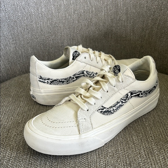 Vans Sk8-Low Reissue Snake Marshmallow Sneakere - Picture 1 of 8